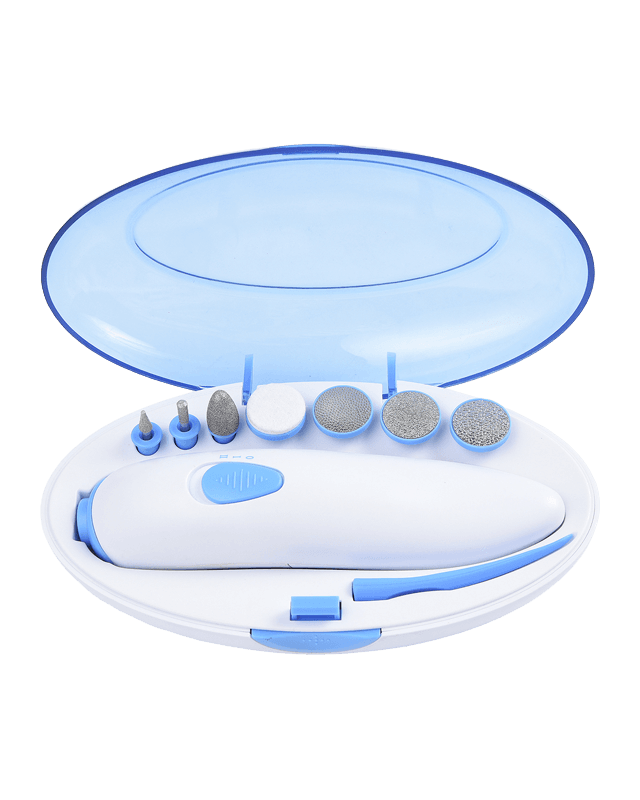 How does an electronic manicure set contribute to professional-looking results in at-home manicures?